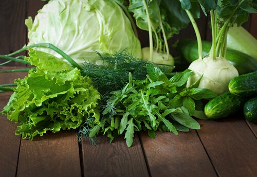 Green leafy vegetables