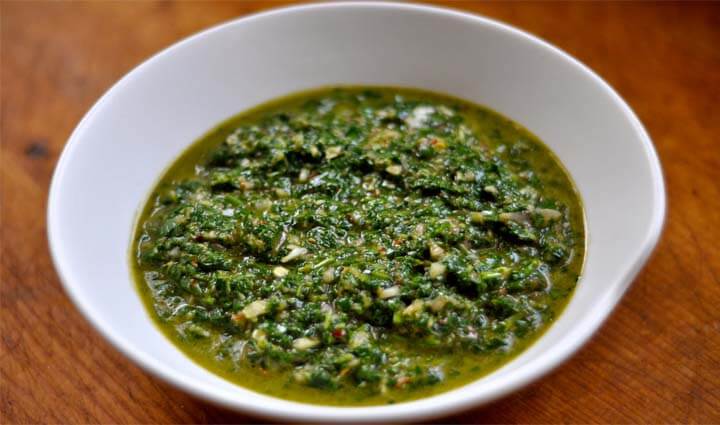 Chimichurri sauce.