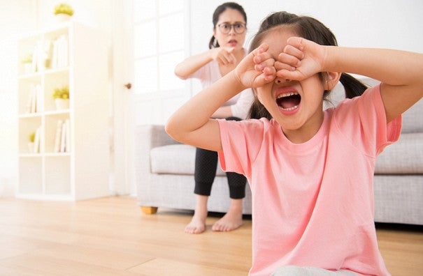 girl trying to manipulate her mother