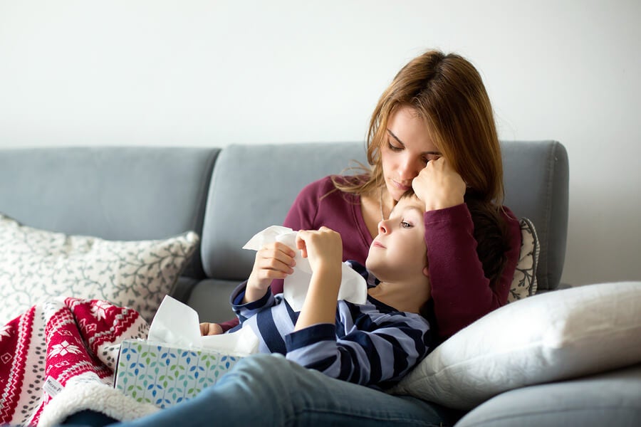 How to calm a sick child