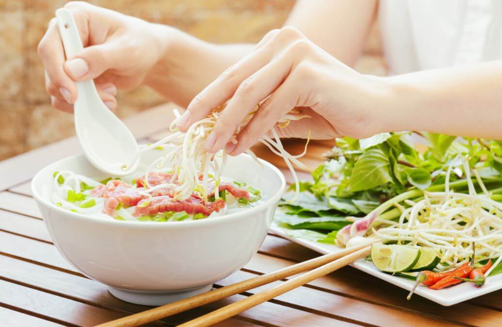 Salad with sprouts.