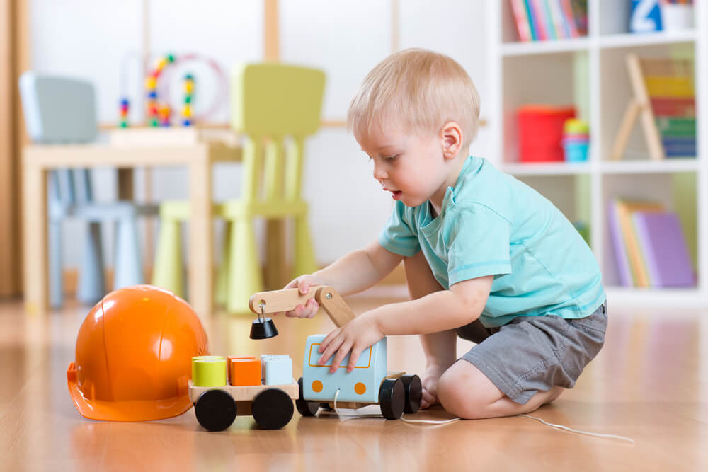 Little boy playing.