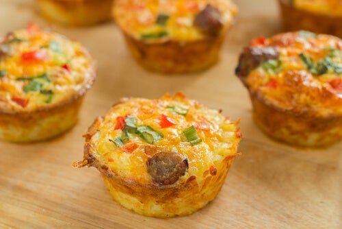 Savory cupcakes with vegetables