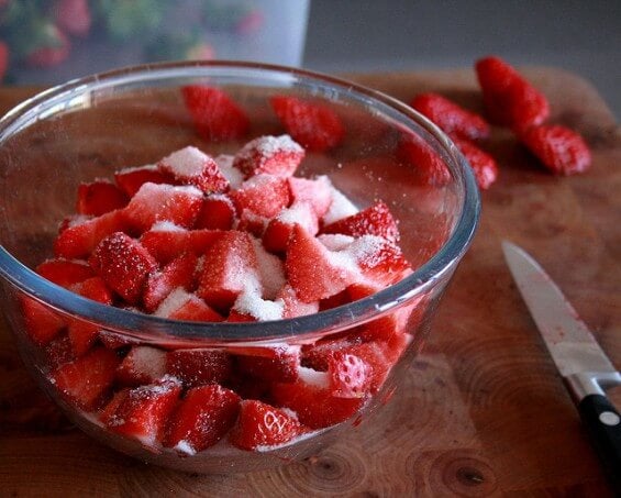 Strawberry sugar scrub