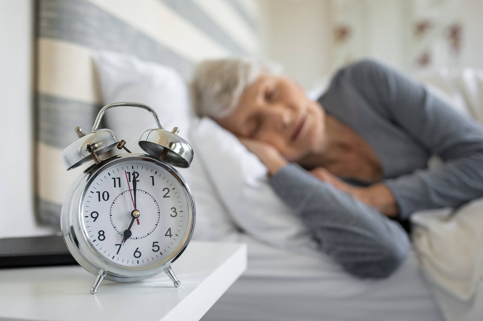 Woman sleeping with new schedule.